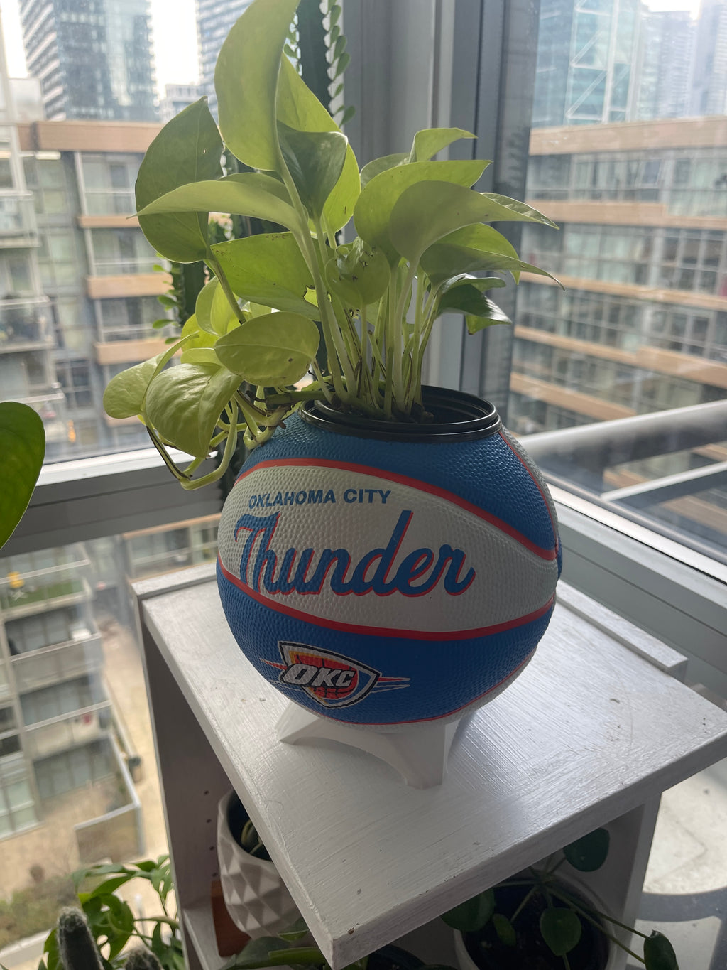 Mini Basketball Planter (Oklahoma City Thunder)