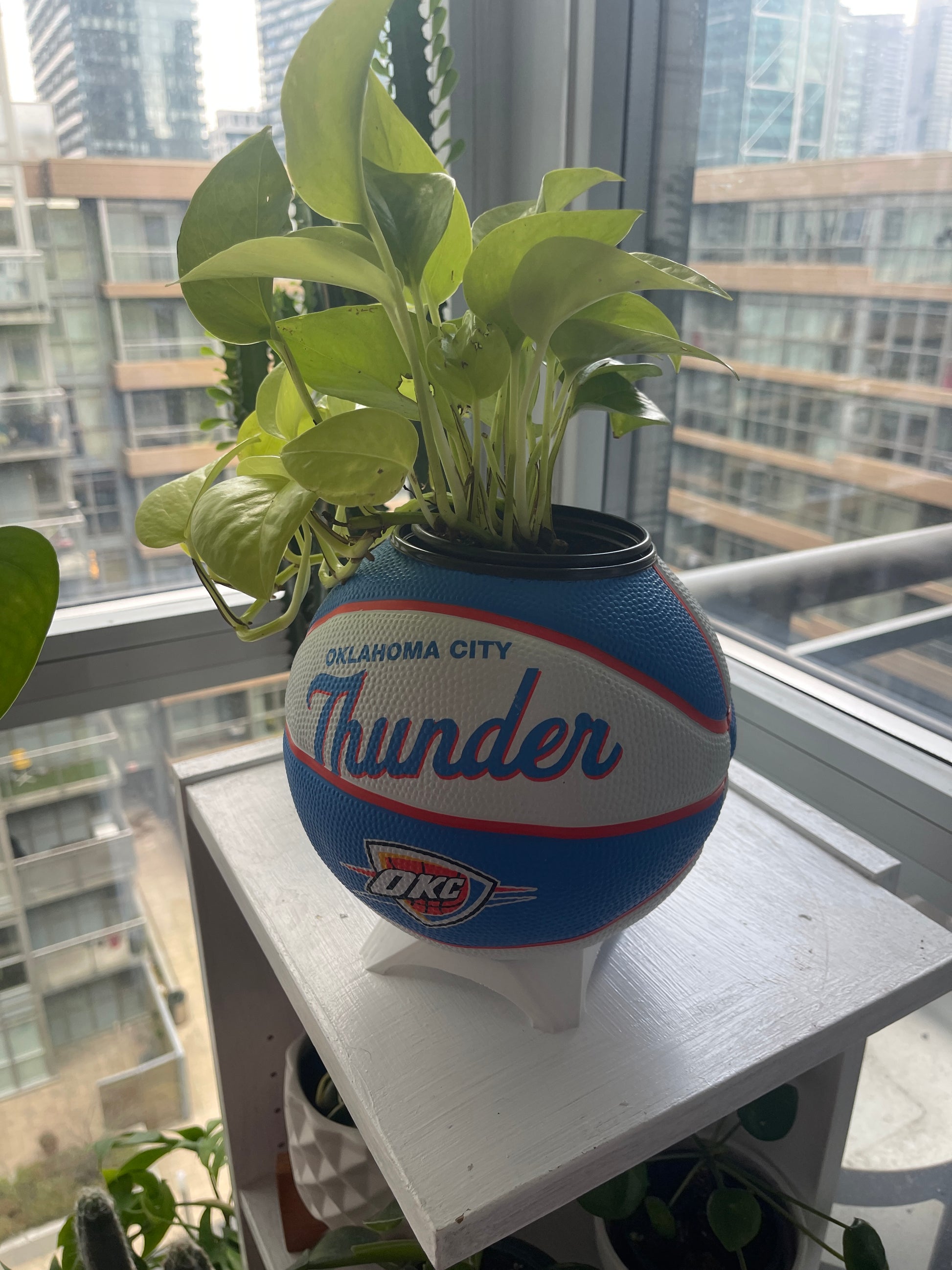 Mini Basketball Planter (Oklahoma City Thunder)