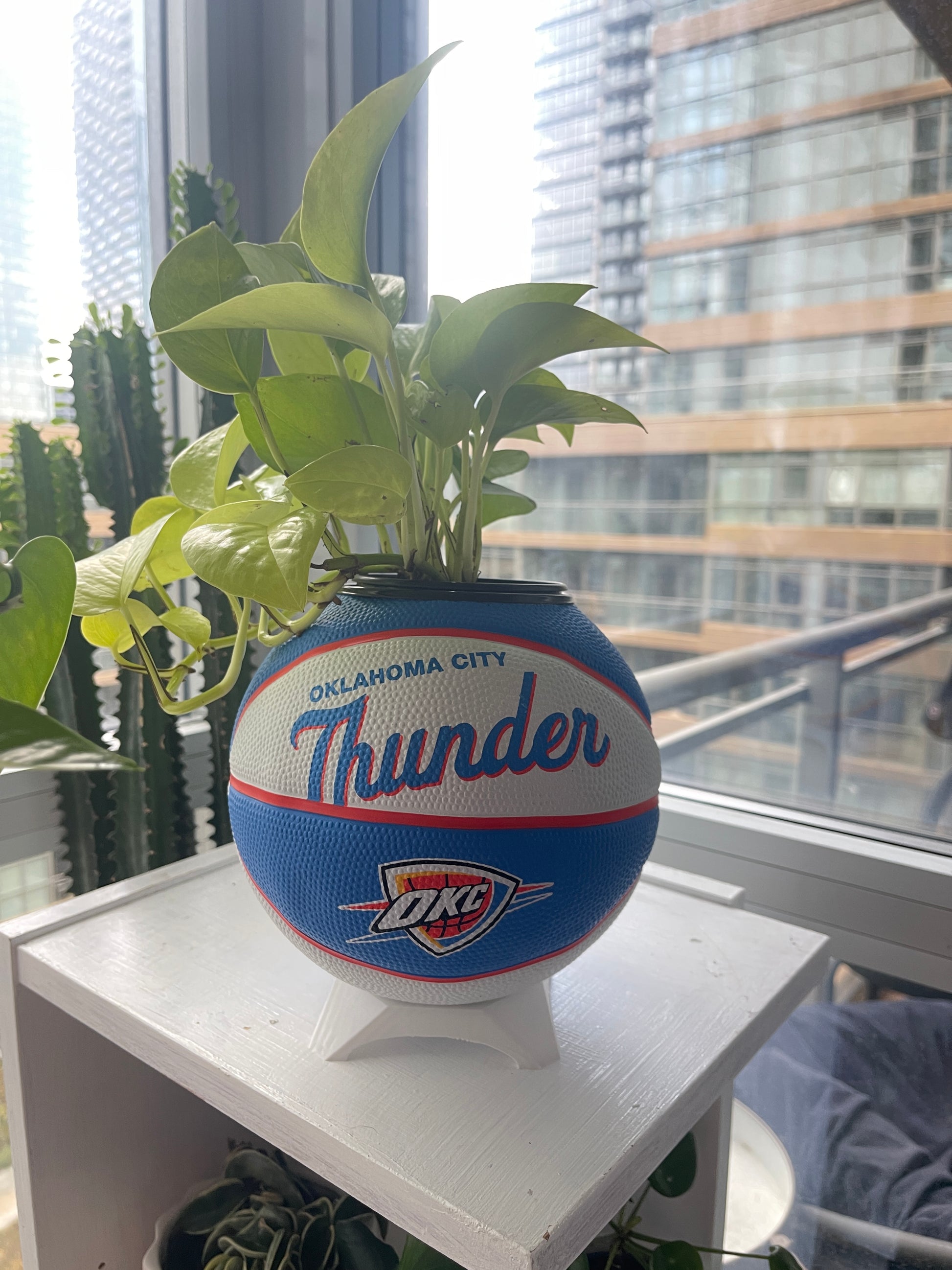 Mini Basketball Planter (Oklahoma City Thunder)