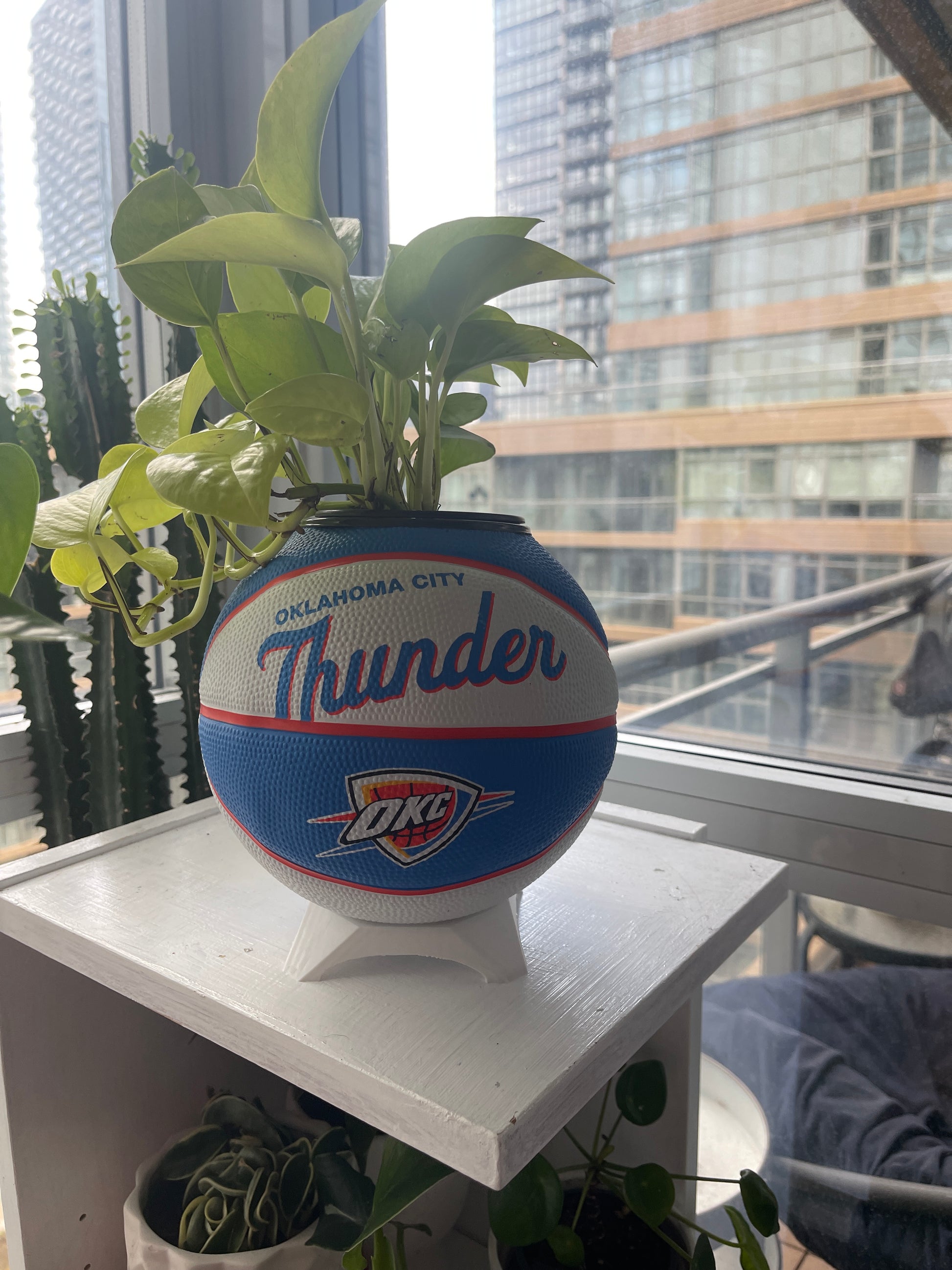 Mini Basketball Planter (Oklahoma City Thunder)