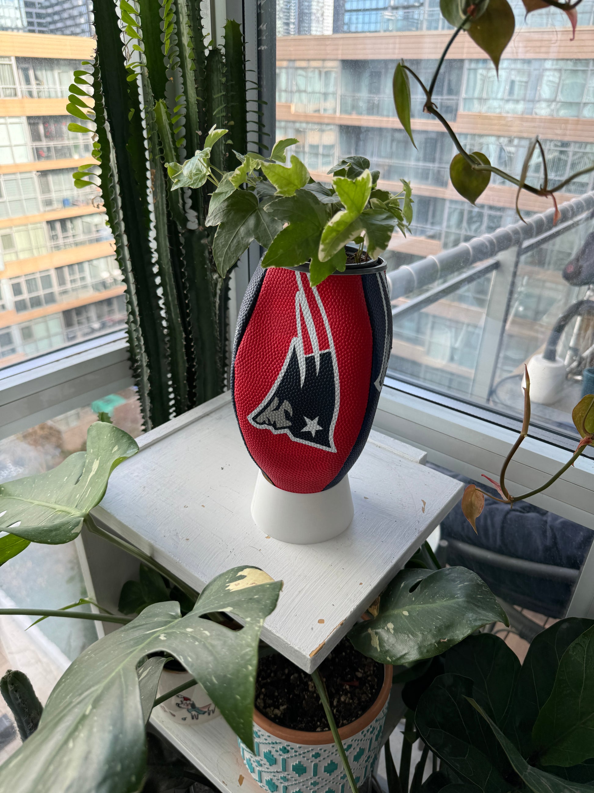 Large Football Planter (New England Patriots)