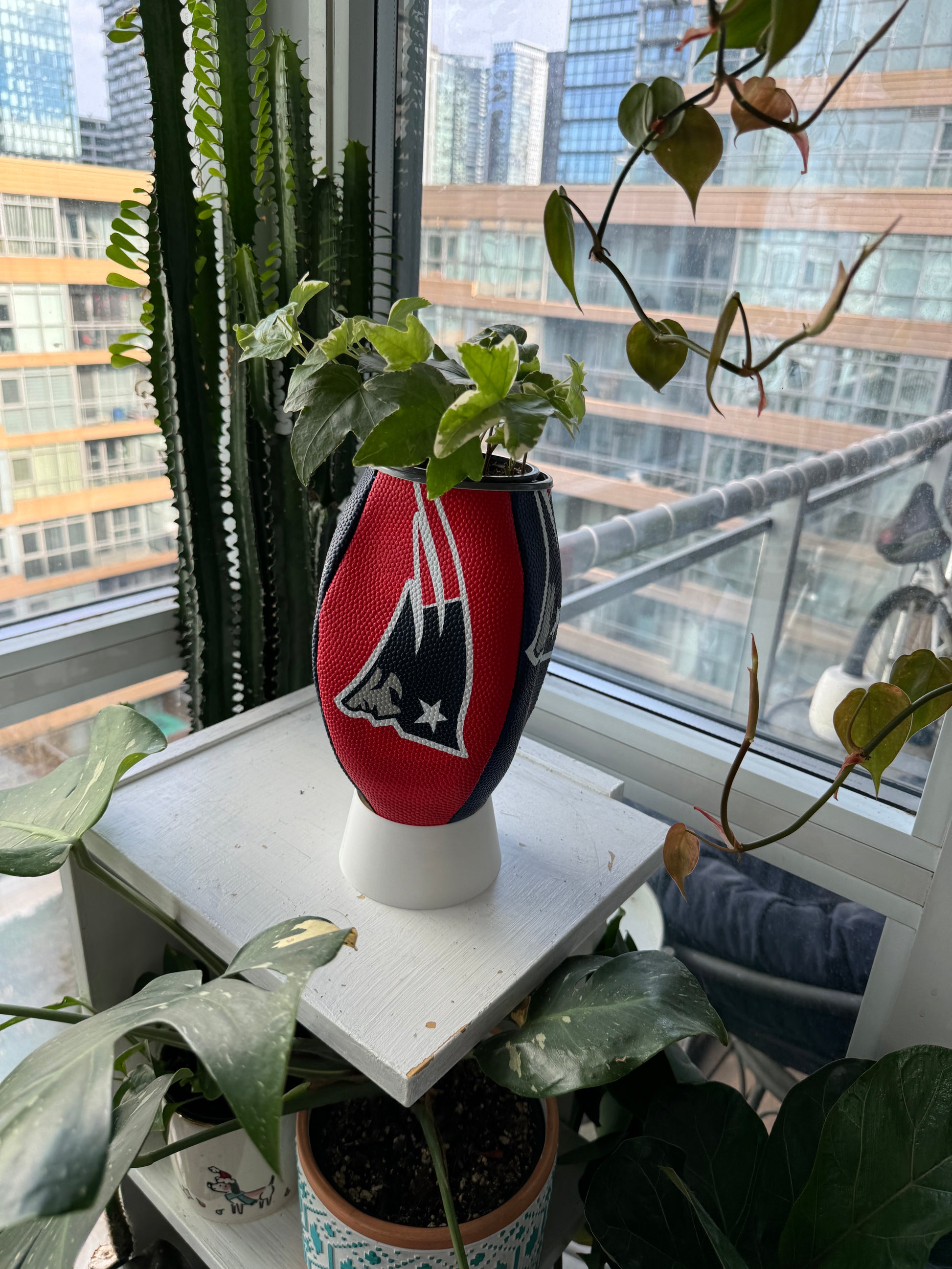 Large Football Planter (New England Patriots)