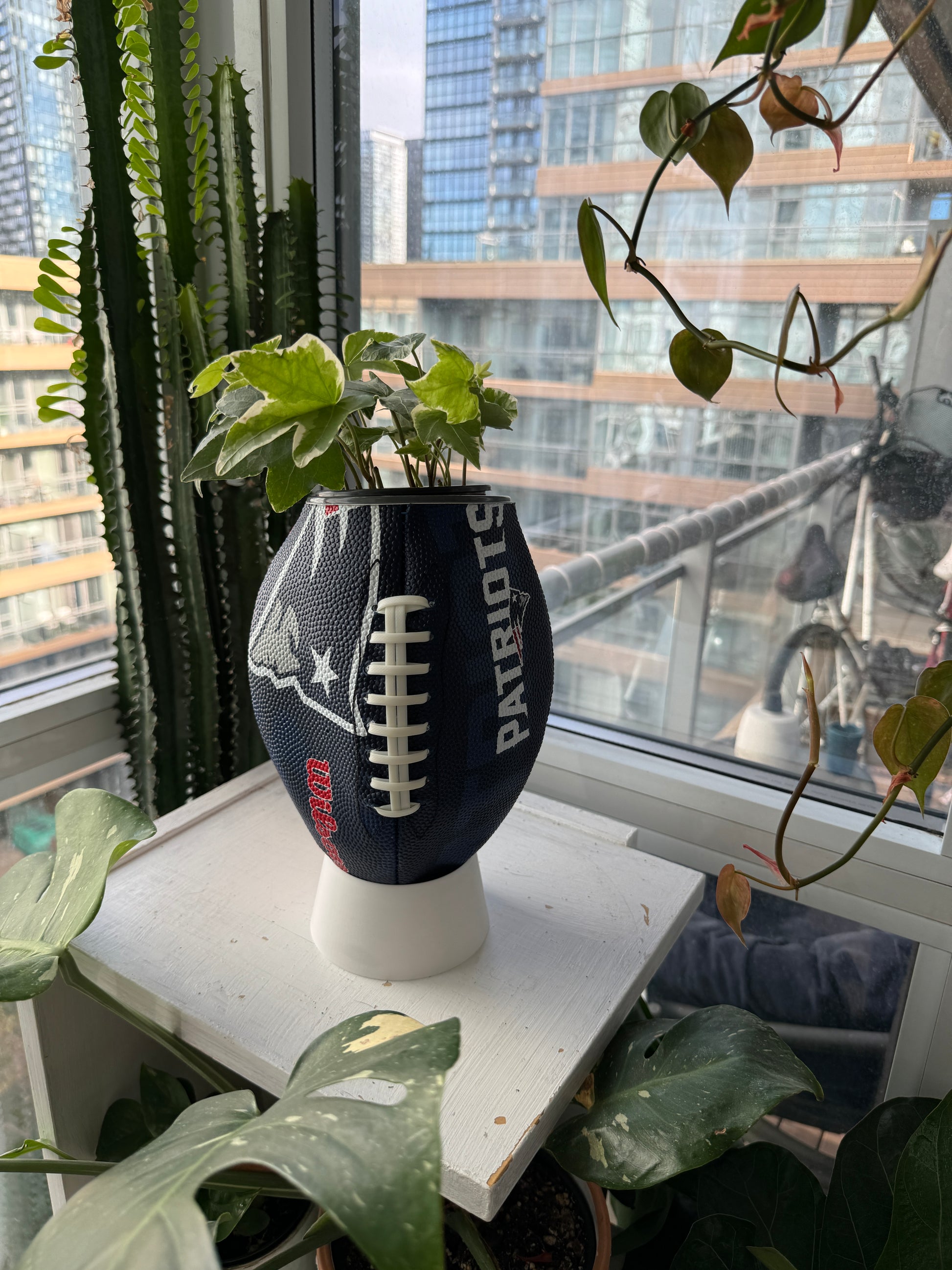 Large Football Planter (New England Patriots)