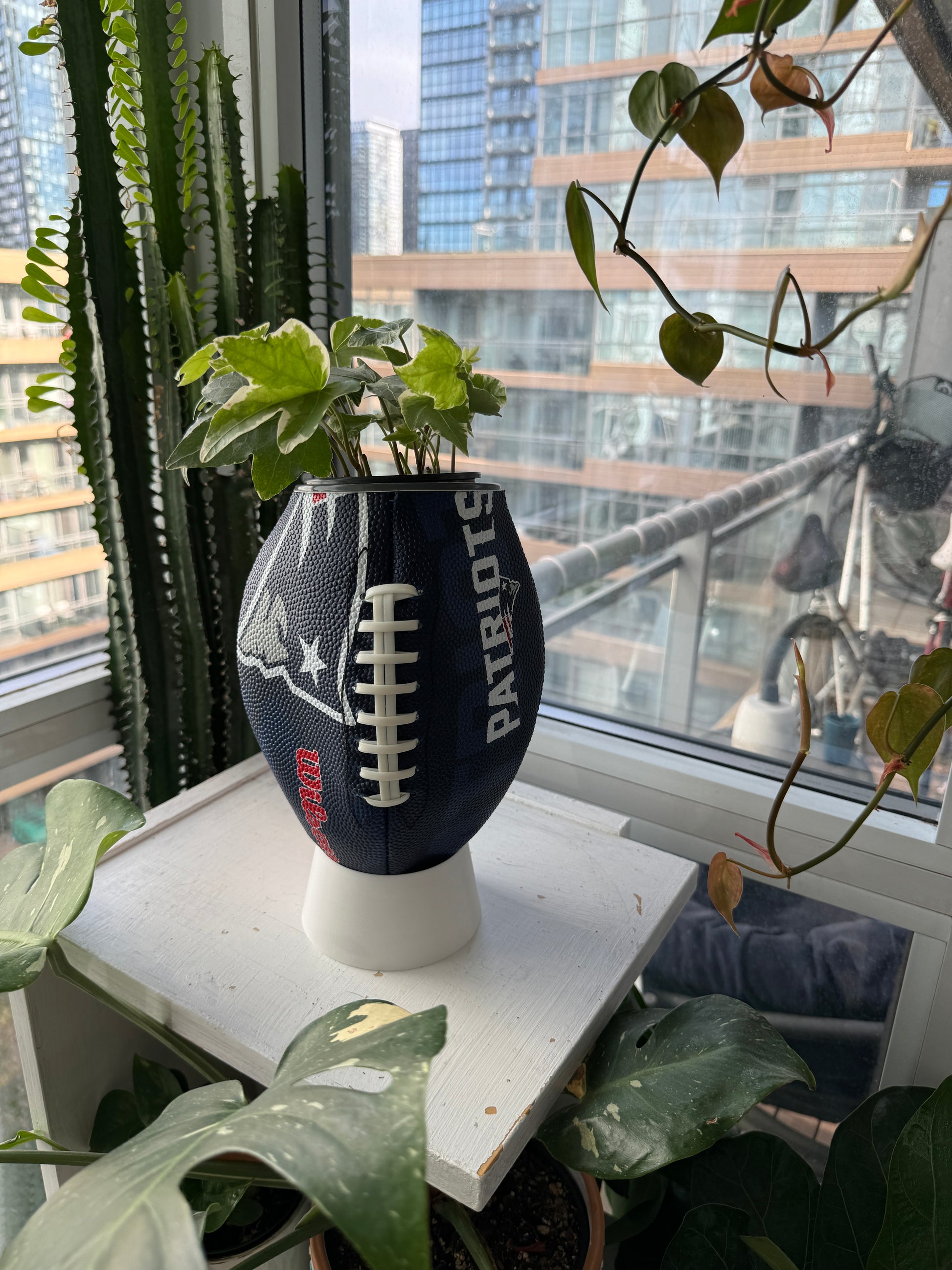 Large Football Planter (New England Patriots)
