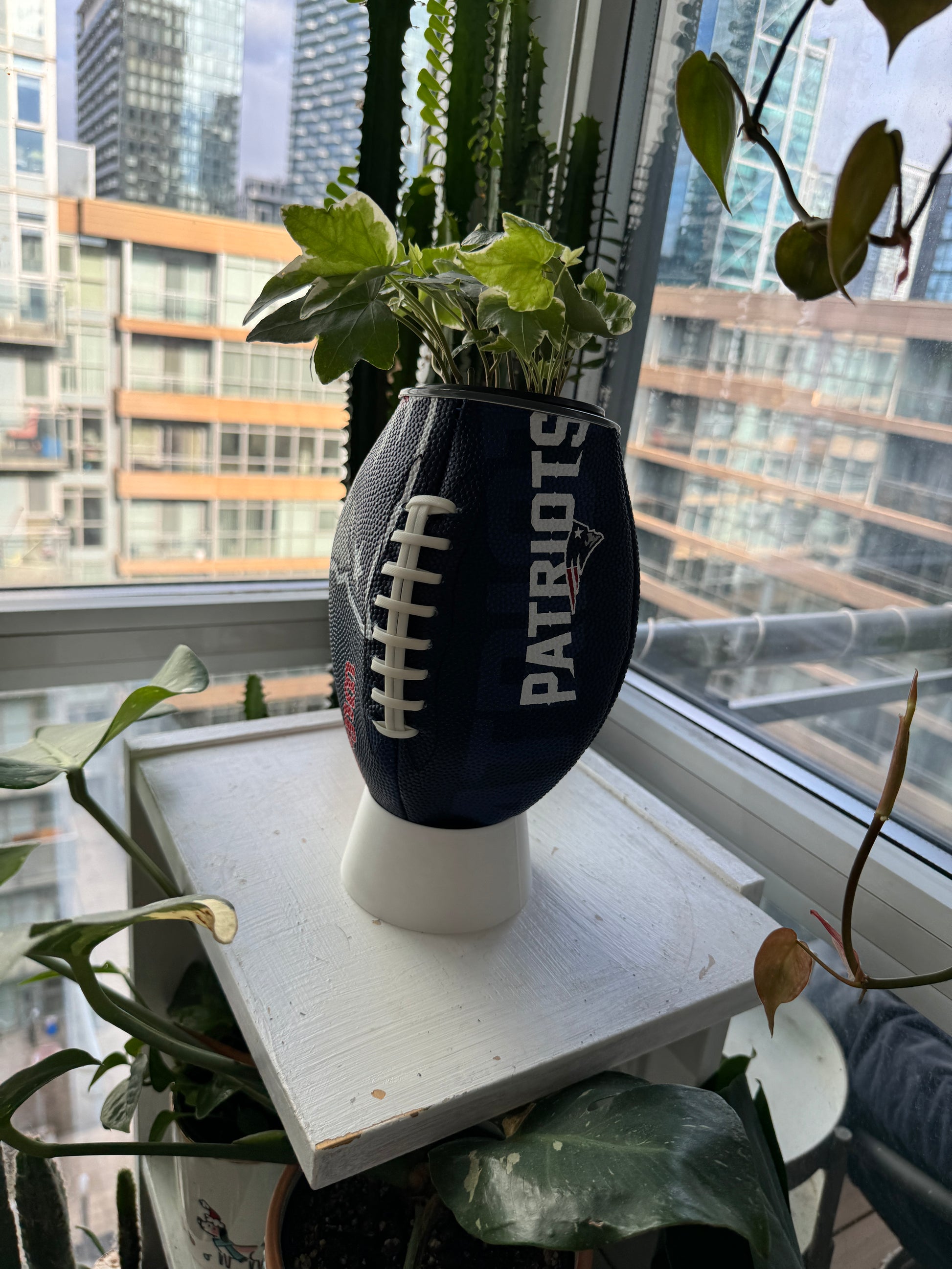 Large Football Planter (New England Patriots)