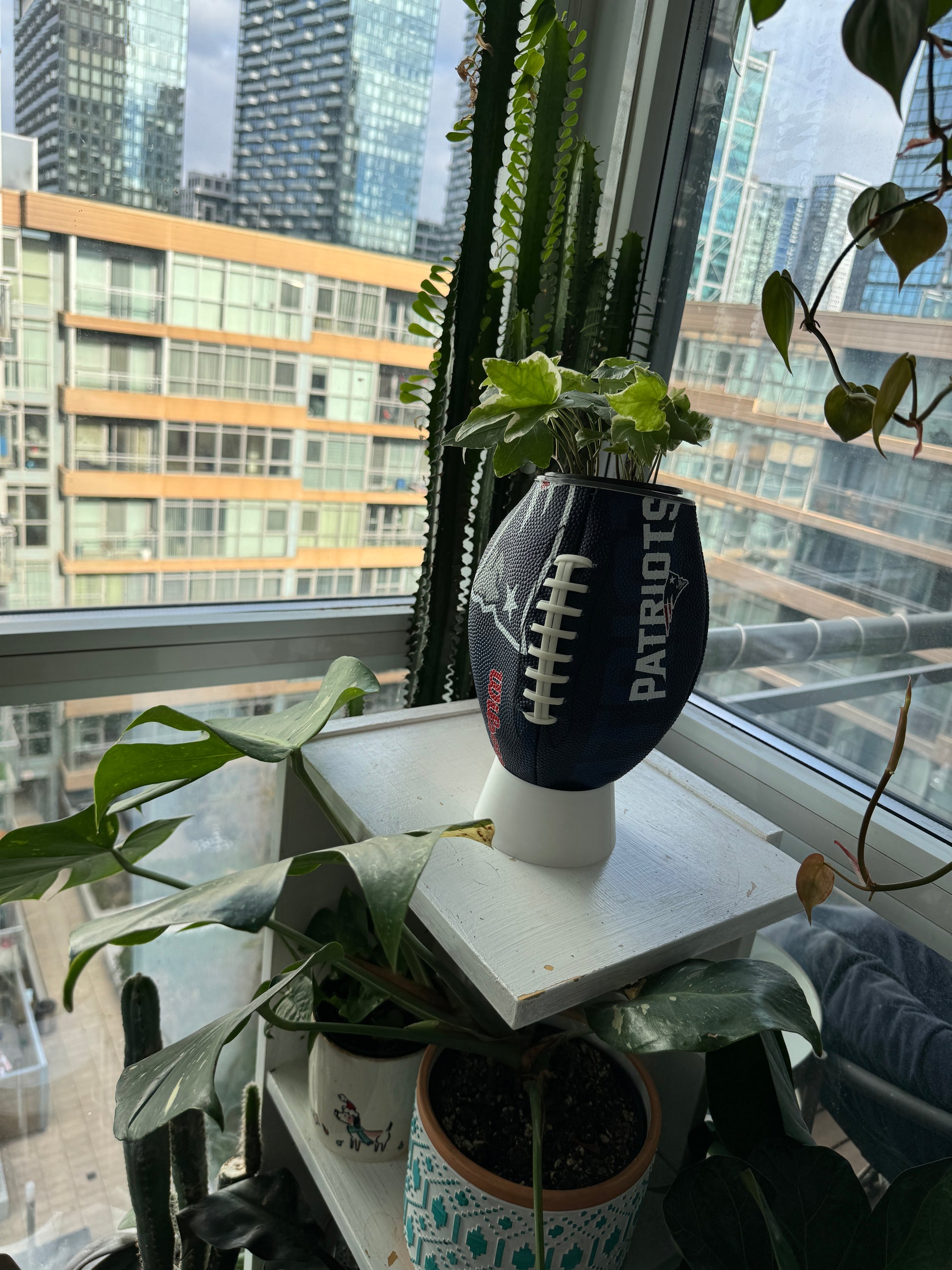 Large Football Planter (New England Patriots)
