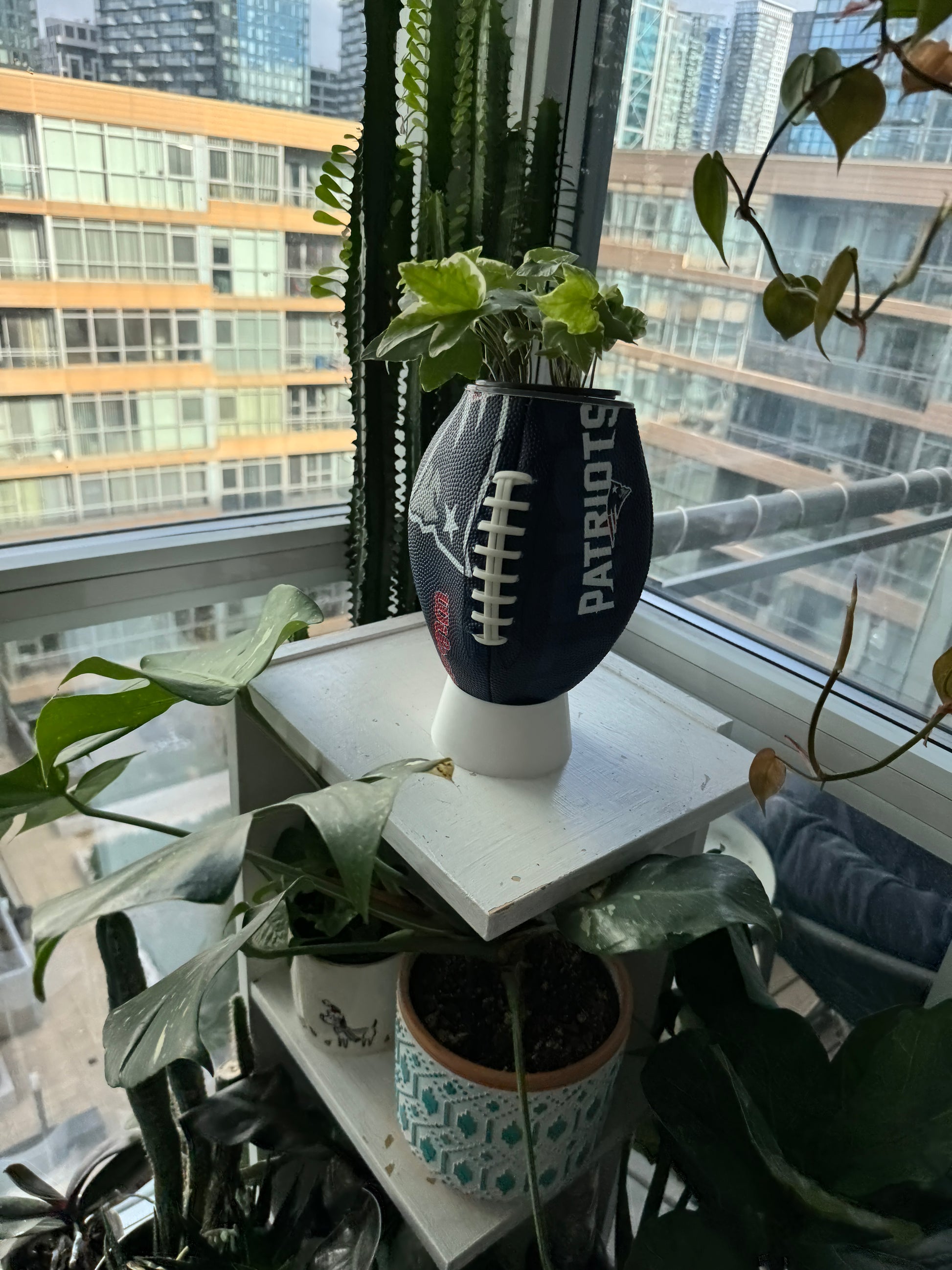 Large Football Planter (New England Patriots)