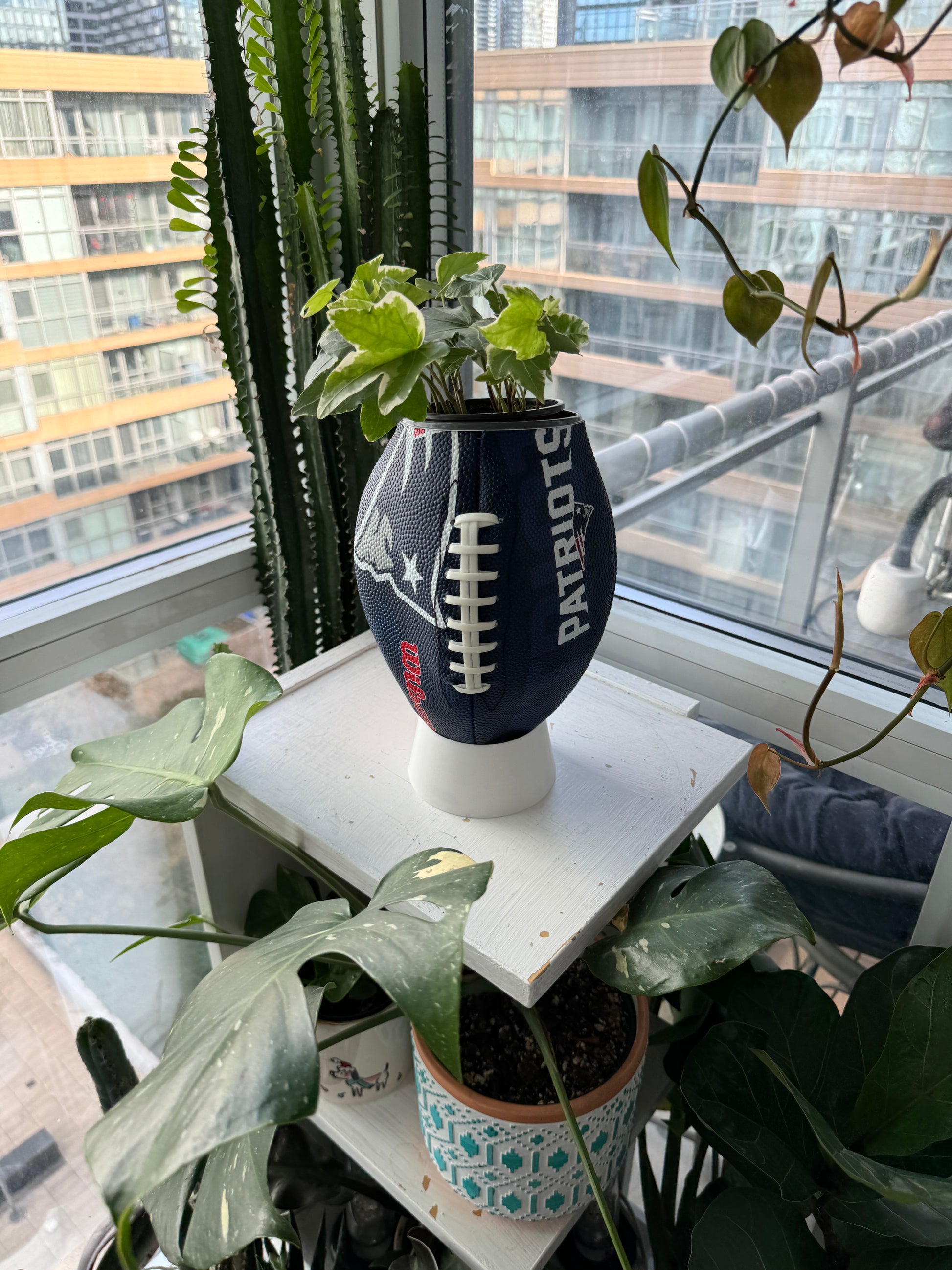 Large Football Planter (New England Patriots)