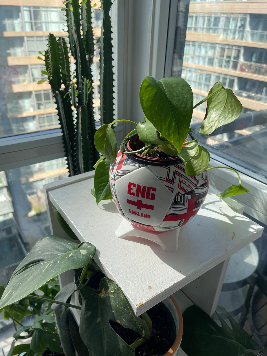 Mini Soccer Ball Planter (England)