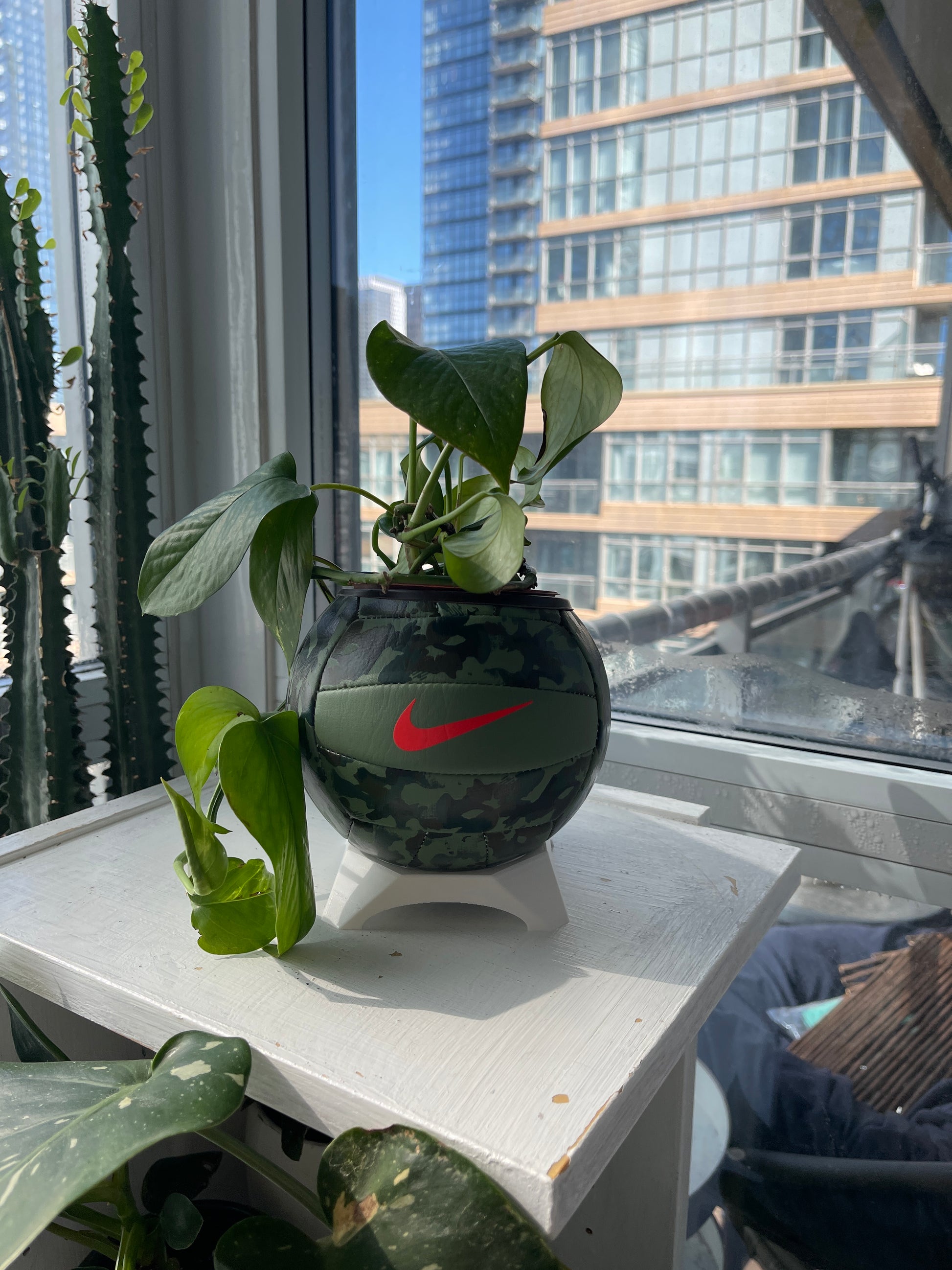 Nike Mini Volleyball Planter (Neon Camo)
