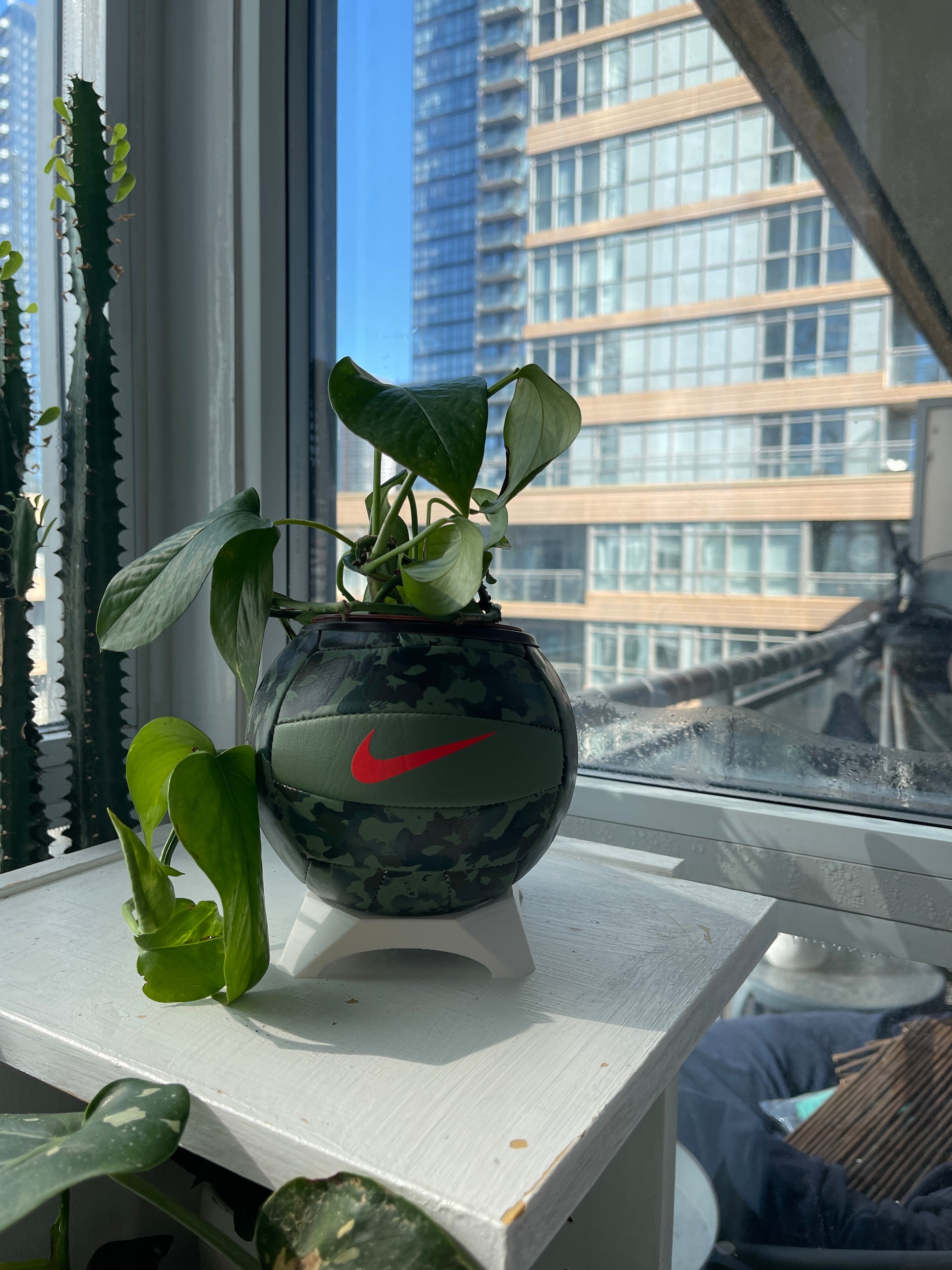 Nike Mini Volleyball Planter (Neon Camo)