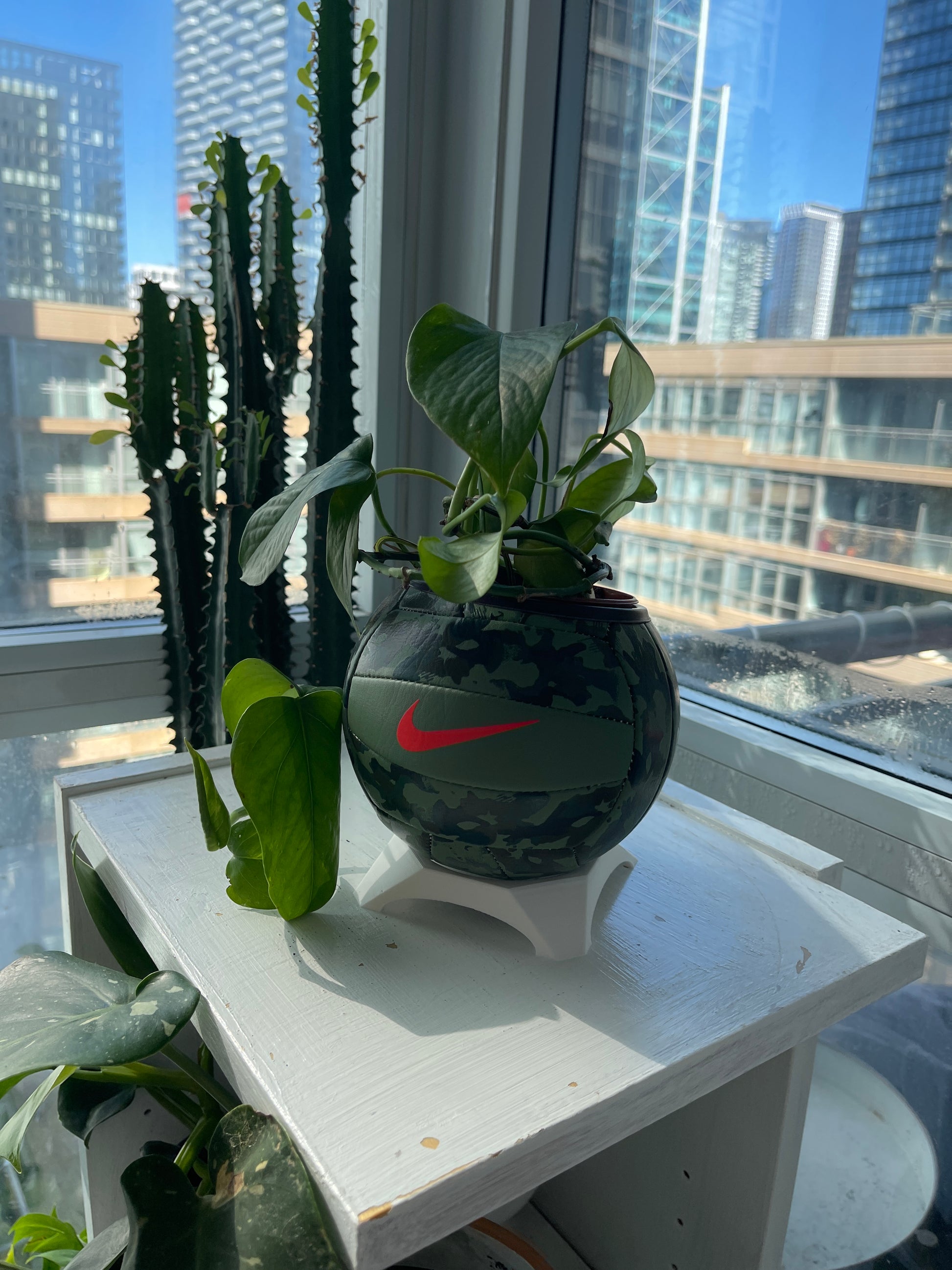 Nike Mini Volleyball Planter (Neon Camo)